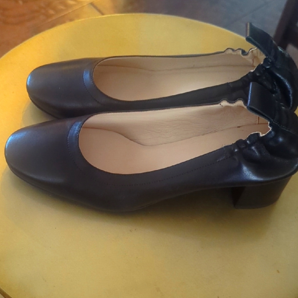 Everlane black all leather woman's ballet pump.
